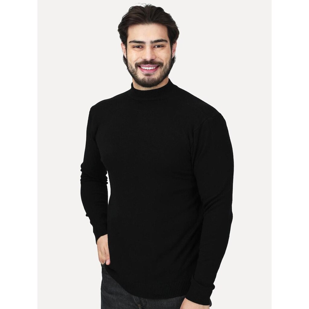 Suéter Dixen Masculino Tricot Basic Crewneck Preto