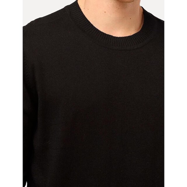 Suéter Ellus Masculino Tricot C-Neck Visco Like Basic Round Preto