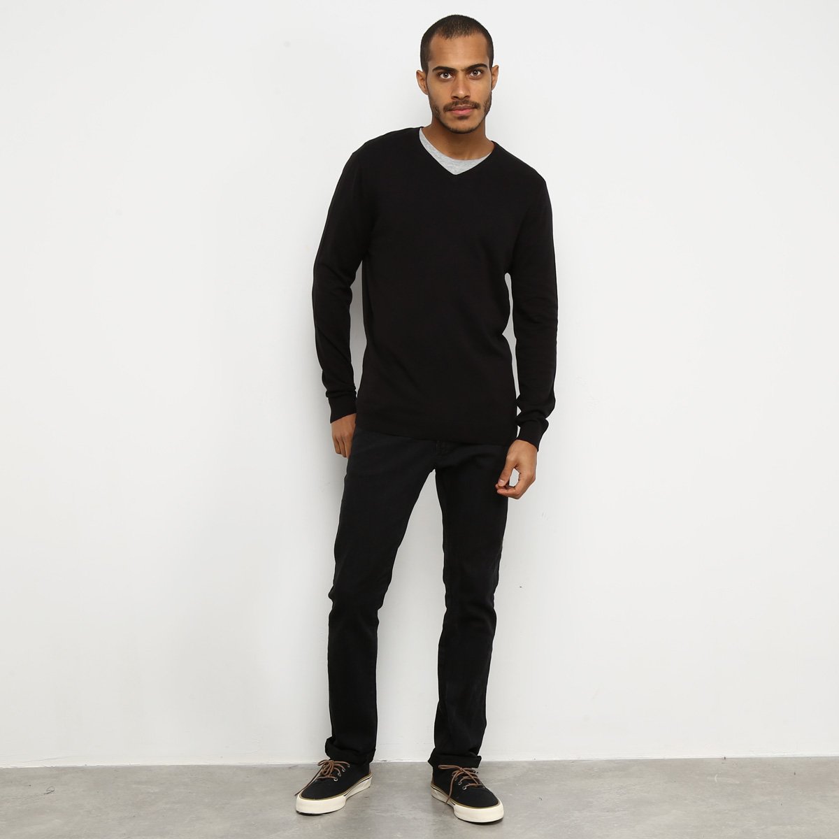 Suéter Hering Kowe Manga Longa Masculino Preto Netshoes