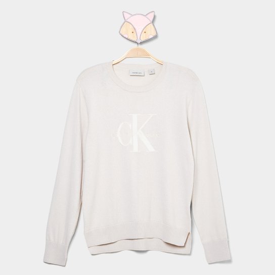 Suéter Infantil Calvin Klein Logo Reissue Menina