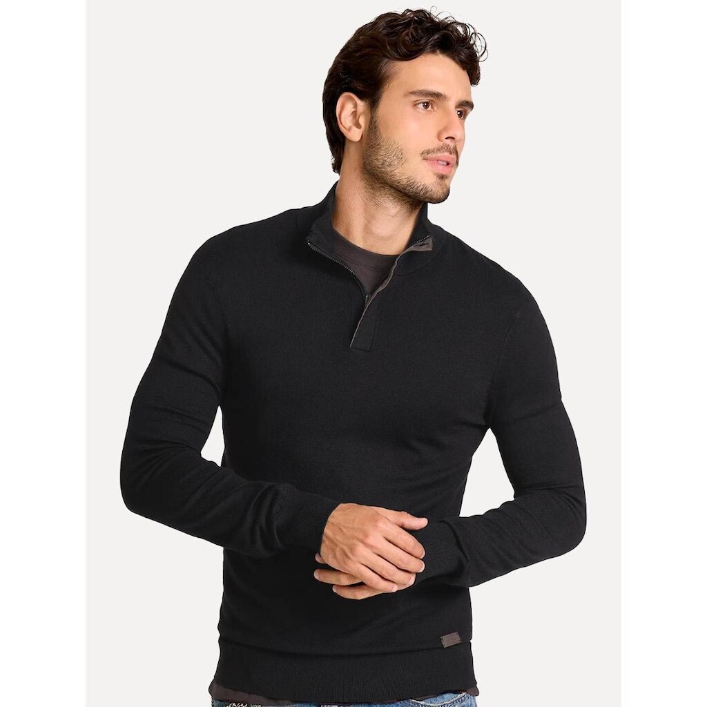 Suéter John John Masculino Regular Fit Tricot Jimmy Preto
