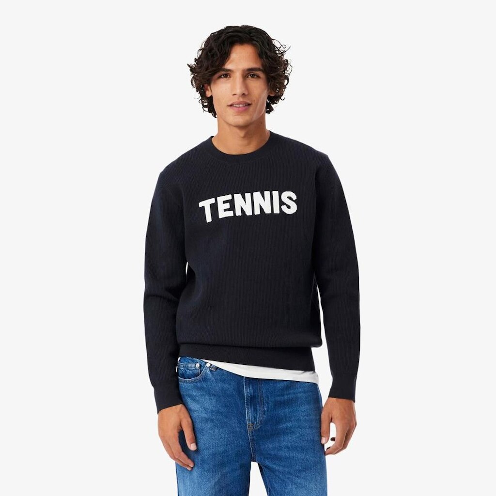 Suéter Lacoste Gola CarecaJacquard Masculino