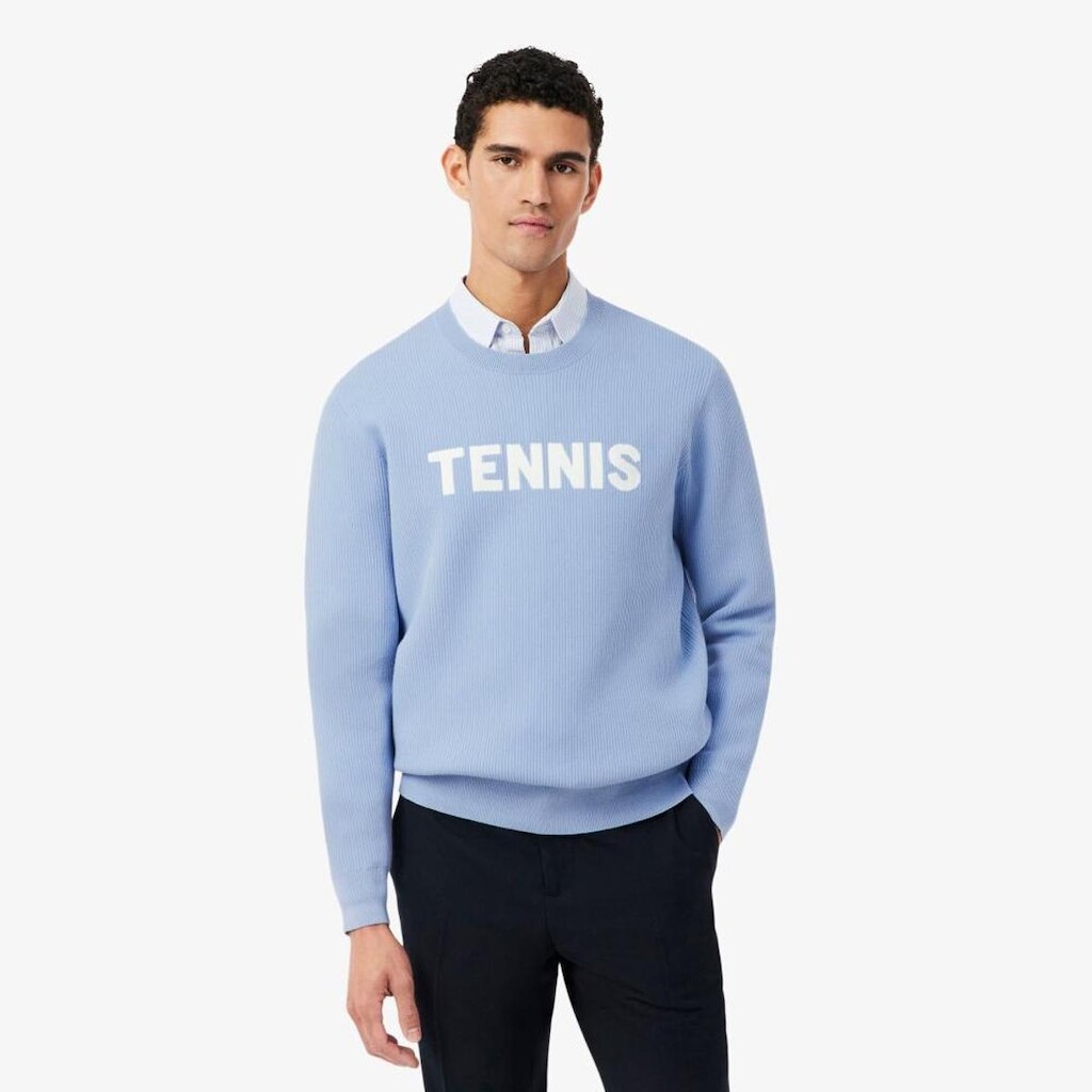 Suéter Lacoste Gola CarecaJacquard Masculino