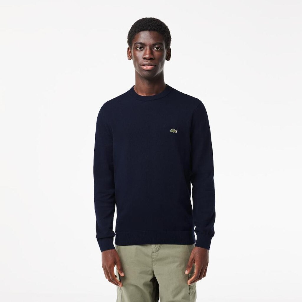 Suéter Lacoste Gola Redonda de Algodão Orgânico Masculino