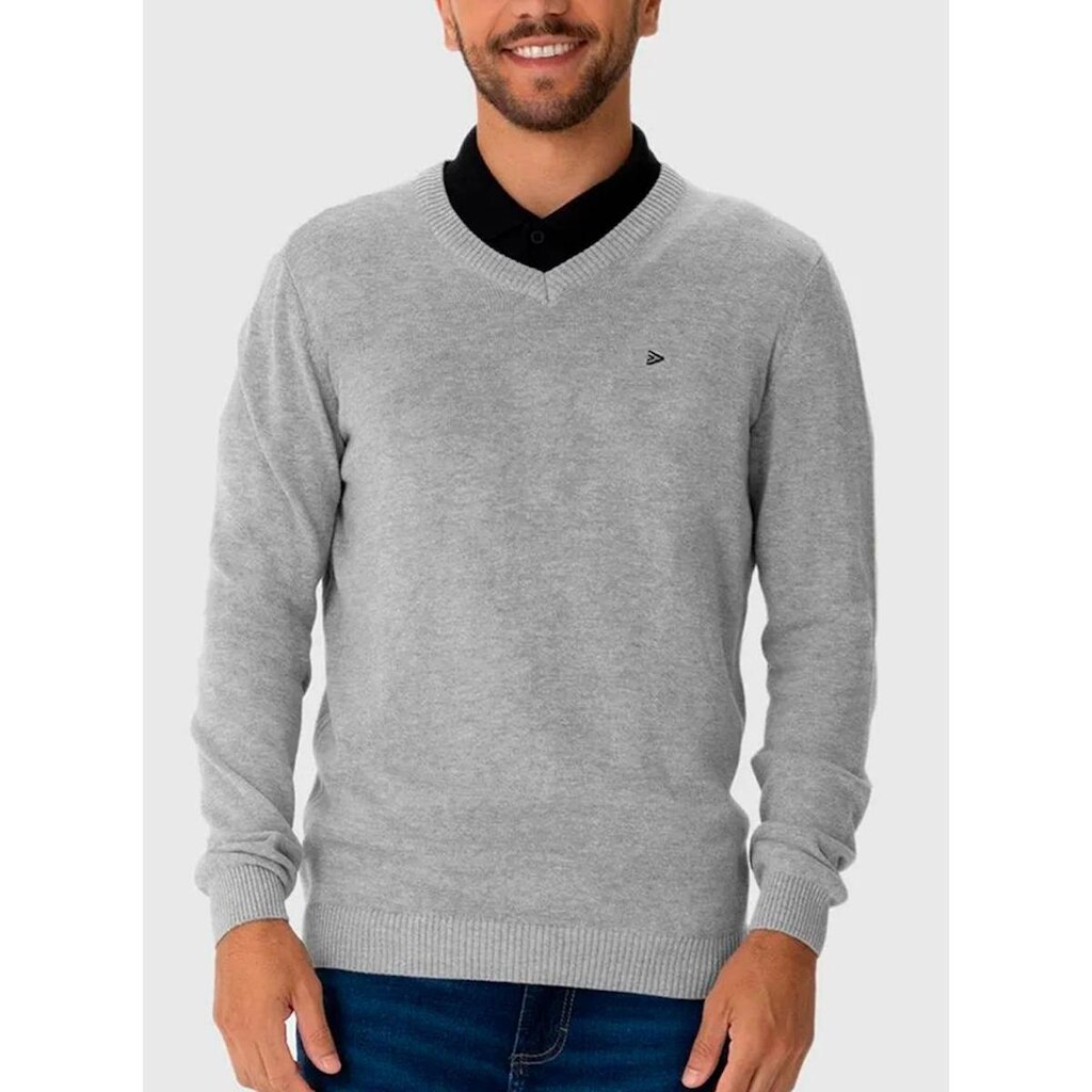 Suéter Malwee 1000095086 Masculino Decote V Tricô T. P/XGG