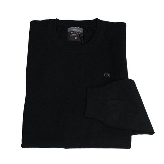 Sueter Masculino Dixie 87.09.0108 Trico Gola Careca - Preto Menor preço em Sueter Masculino Dixie 87.09.0108 Trico Gola Careca - Preto