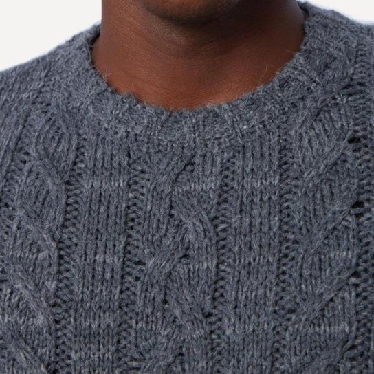 Suéter Masculino Tricô Lã Noruega Oficina - Grafite Menor preço em Suéter Masculino Tricô Lã Noruega Oficina - Grafite