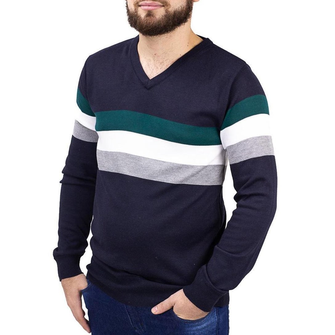 Suéter Masculino Tricot Gola V Sea Surf Marinho Azul Netshoes