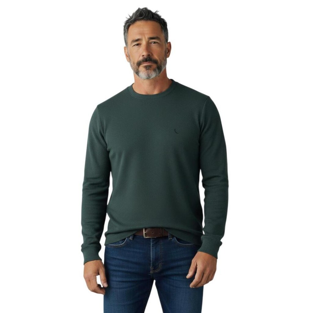 Suéter Reserva Careca Moletinho Masculino Verde Petróleo