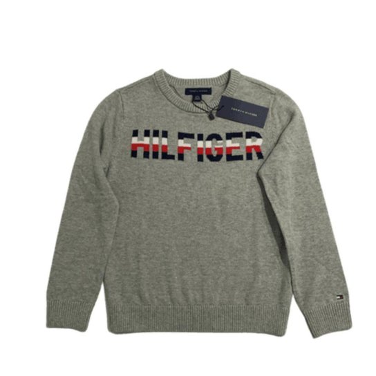 Sueter Tommy Hilfiger Cinza - Cinza Menor preço em Sueter Tommy Hilfiger Cinza - Cinza