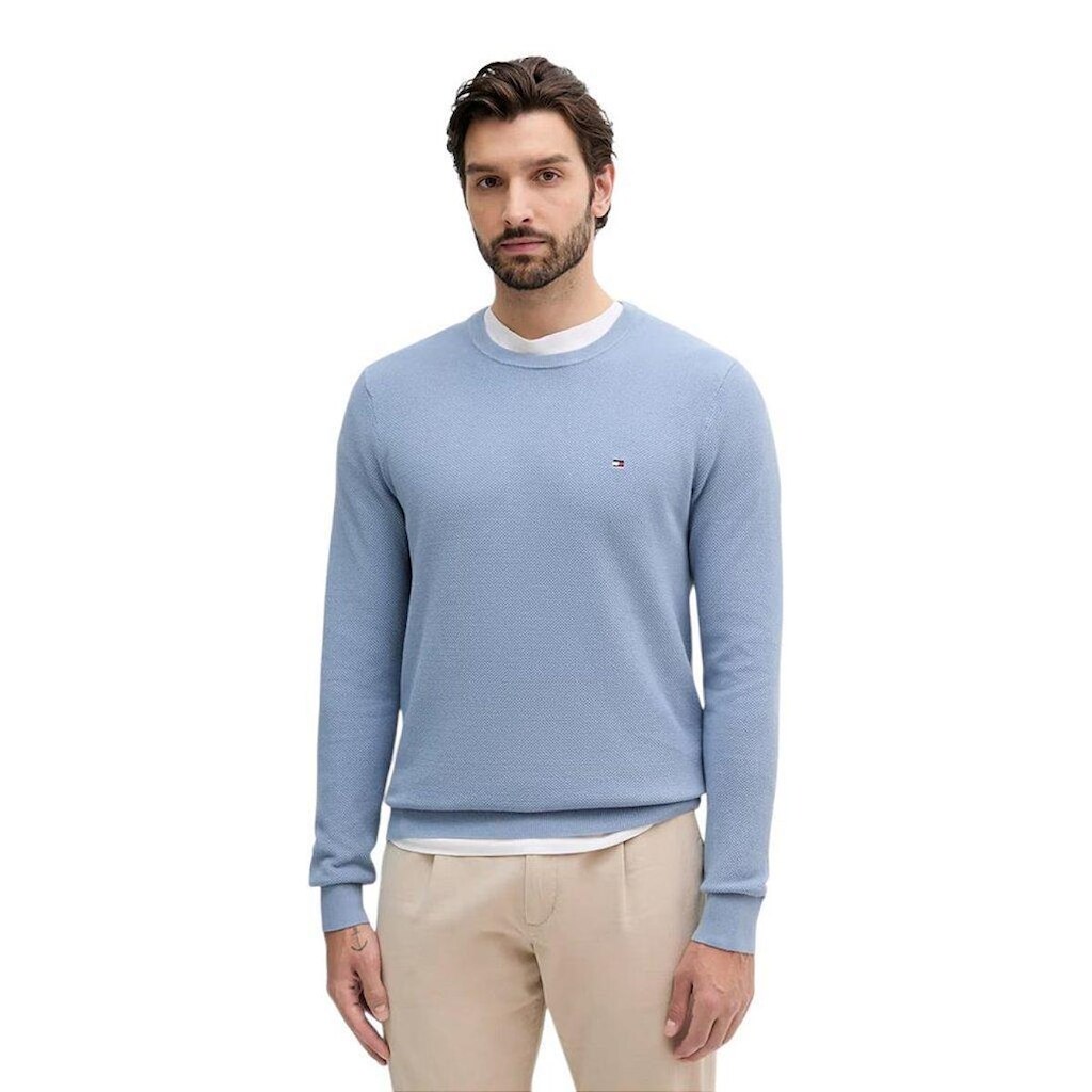 Suéter Tommy Hilfiger Essential Structure Crew Neck Caqui