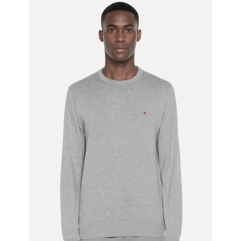 Suéter Tommy Hilfiger Masculino Signature Crewneck Cinza