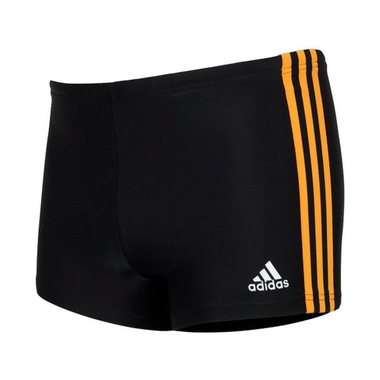 Sunga Adidas Boxer Fit 3 Second Masculina - Preto+Amarelo Menor preço em Sunga Adidas Boxer Fit 3 Second Masculina - Preto+Amarelo