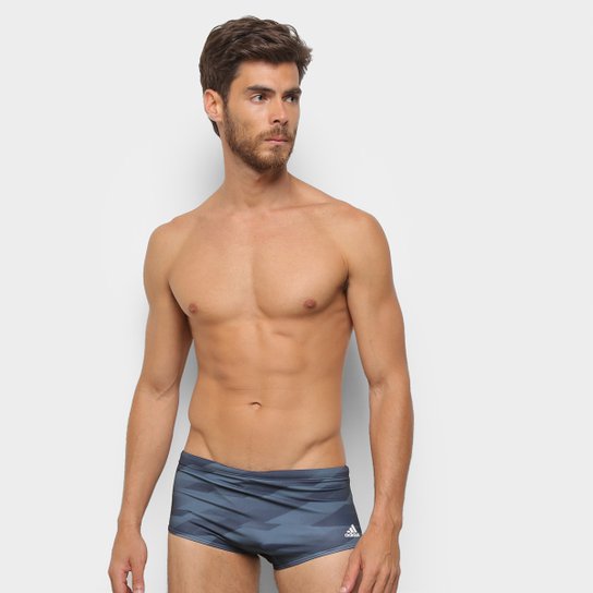 Sunga Adidas Graphic Masculina - Azul+Marinho Menor preço em Sunga Adidas Graphic Masculina - Azul+Marinho