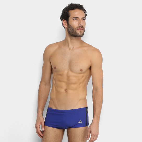 Sunga Boxer Adidas Core Larga - Marinho e Preto Menor preço em Sunga Boxer Adidas Core Larga - Marinho e Preto