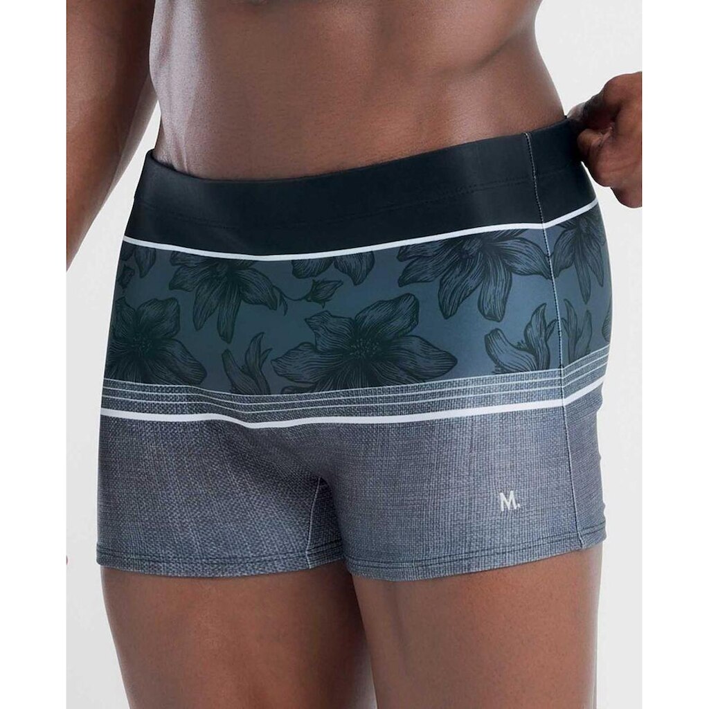 Sunga Boxer Box Floral Masculina Com Forro Interno