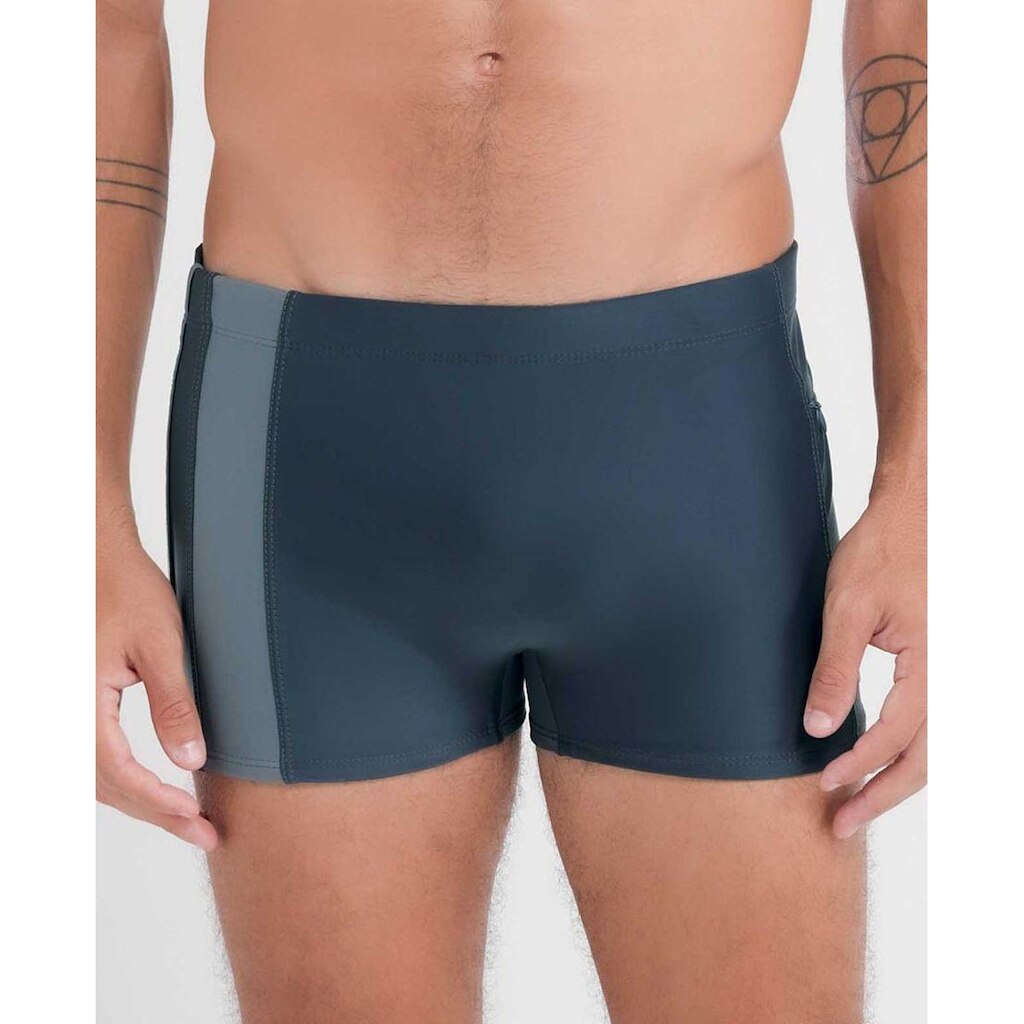 Sunga Boxer Box Masculina Com Bolso Lateral Lisa