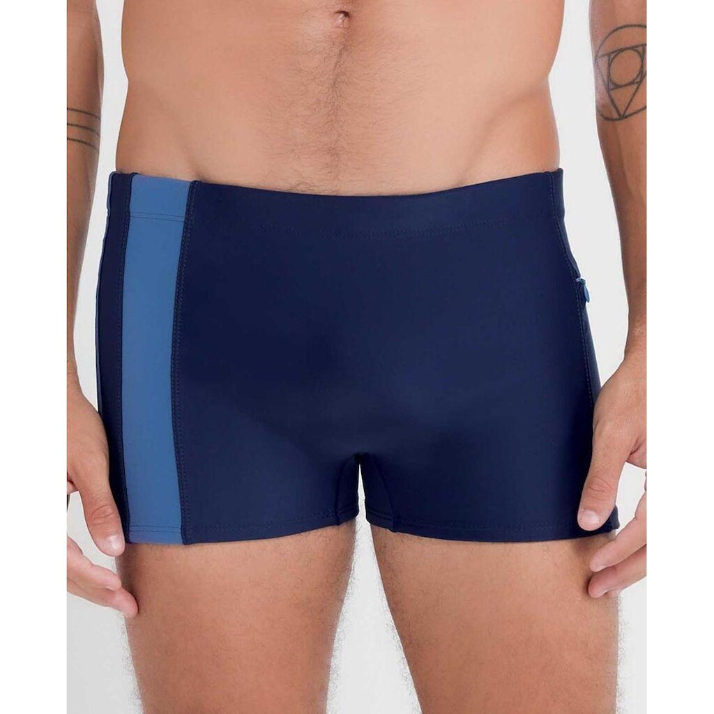 Sunga Boxer Box Masculina Com Bolso Lateral Lisa
