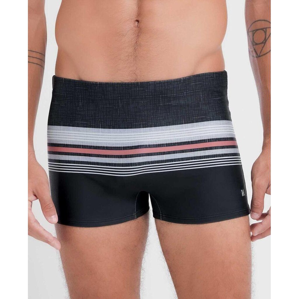 Sunga Boxer Box Masculina Com Estampa Texturizada E Forro Interno