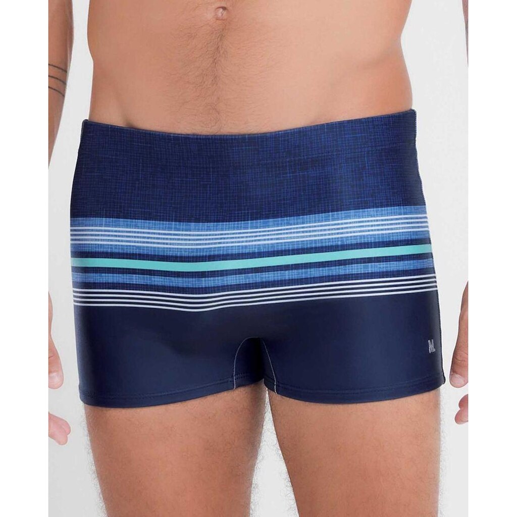 Sunga Boxer Box Masculina Com Estampa Texturizada E Forro Interno