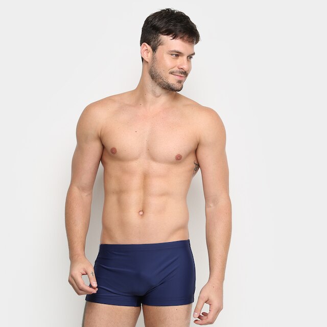 Sunga Boxer Fila Geo Stripes - Marinho Menor preço em Sunga Boxer Fila Geo Stripes - Marinho
