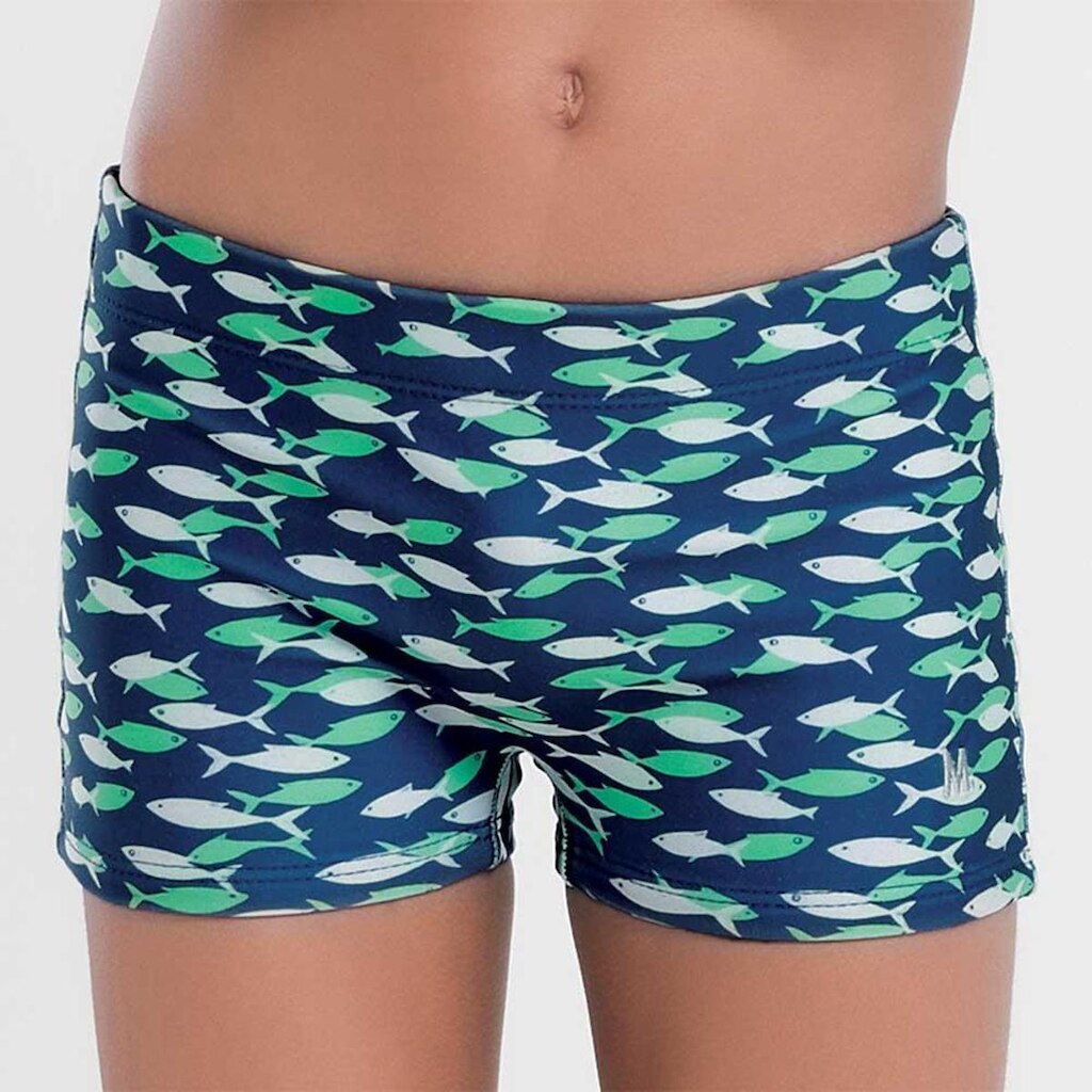 Sunga Boxer Infantil Com Estampa De Peixinhos