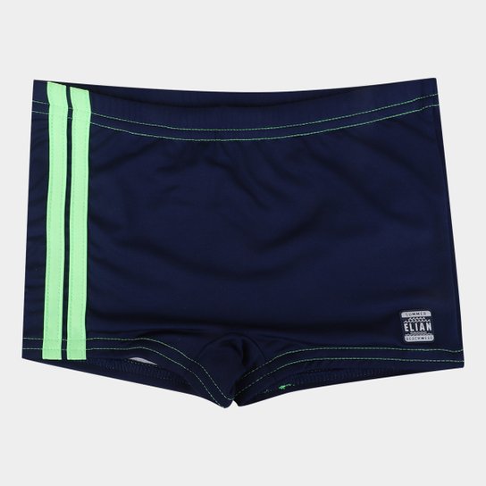 Sunga Boxer Infantil Elian Listra Lateral Proteção UV 50+ Menino - Marinho Menor preço em Sunga Boxer Infantil Elian Listra Lateral Proteção UV 50+ Menino - Marinho