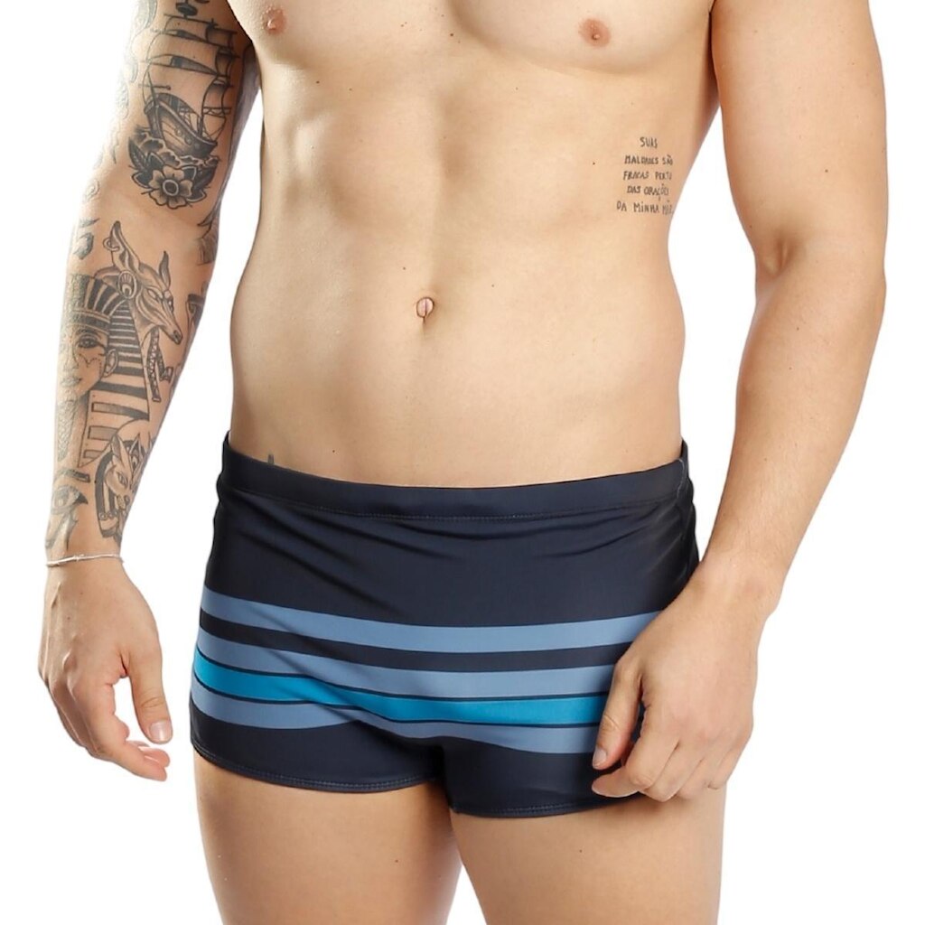 Sunga Boxer Larga Estampada Adulto Piscina e Praia
