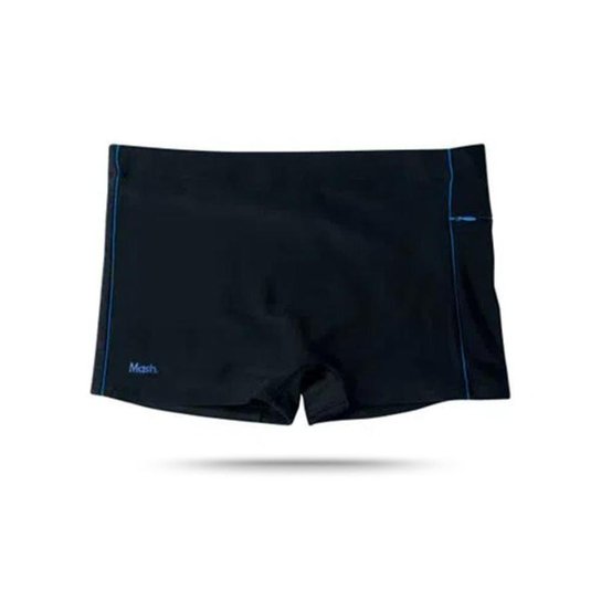 Sunga Boxer Lisa com Bolso Mash Preta - 300.75-00 - Preto Menor preço em Sunga Boxer Lisa com Bolso Mash Preta - 300.75-00 - Preto