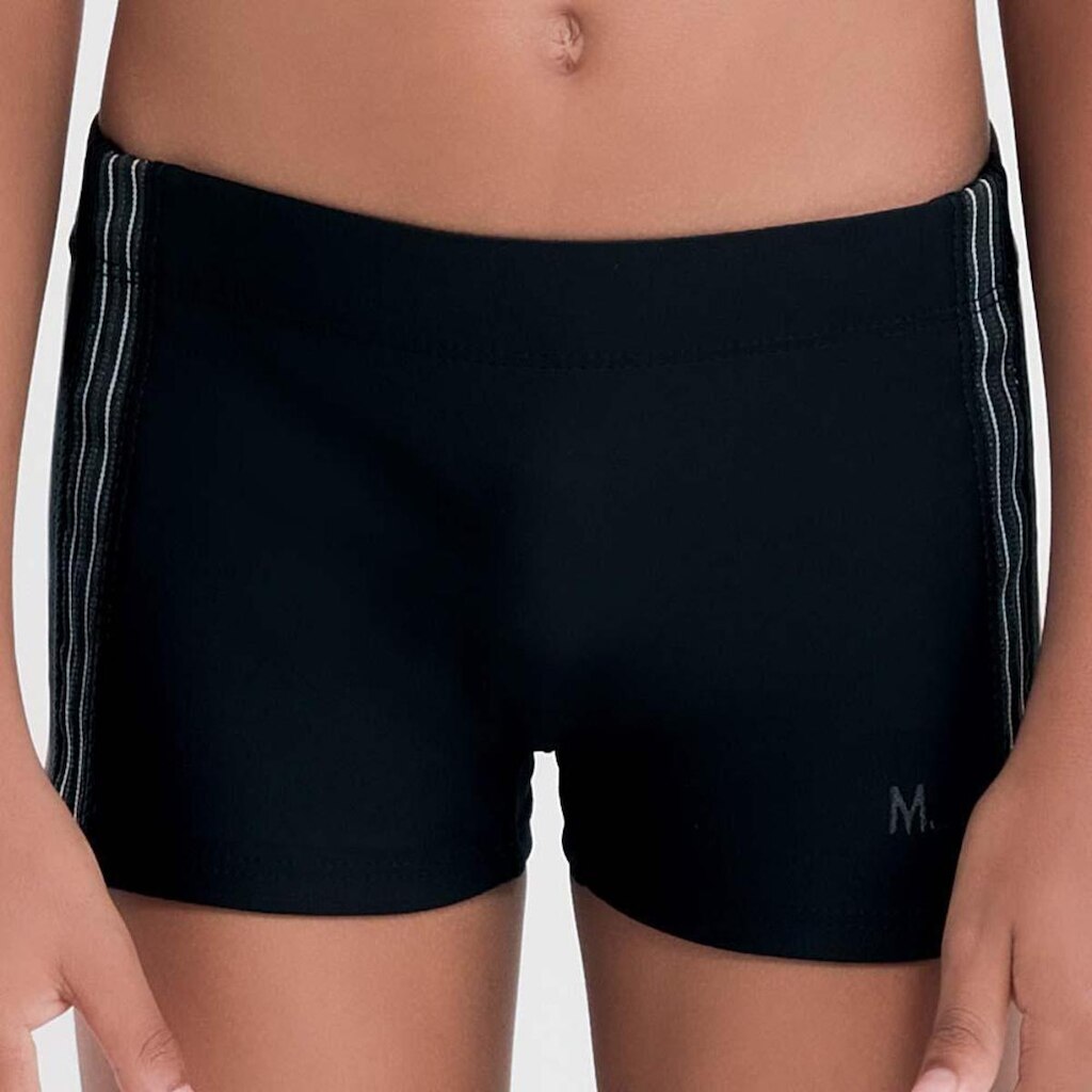 Sunga Boxer Lisa Infantil Com Fita Lateral