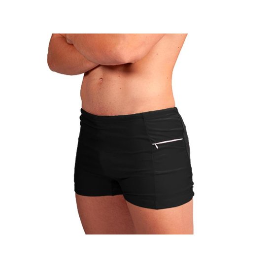 Sunga Boxer Masculina Com Bolso Short de Praia Box - Preto Menor preço em Sunga Boxer Masculina Com Bolso Short de Praia Box - Preto