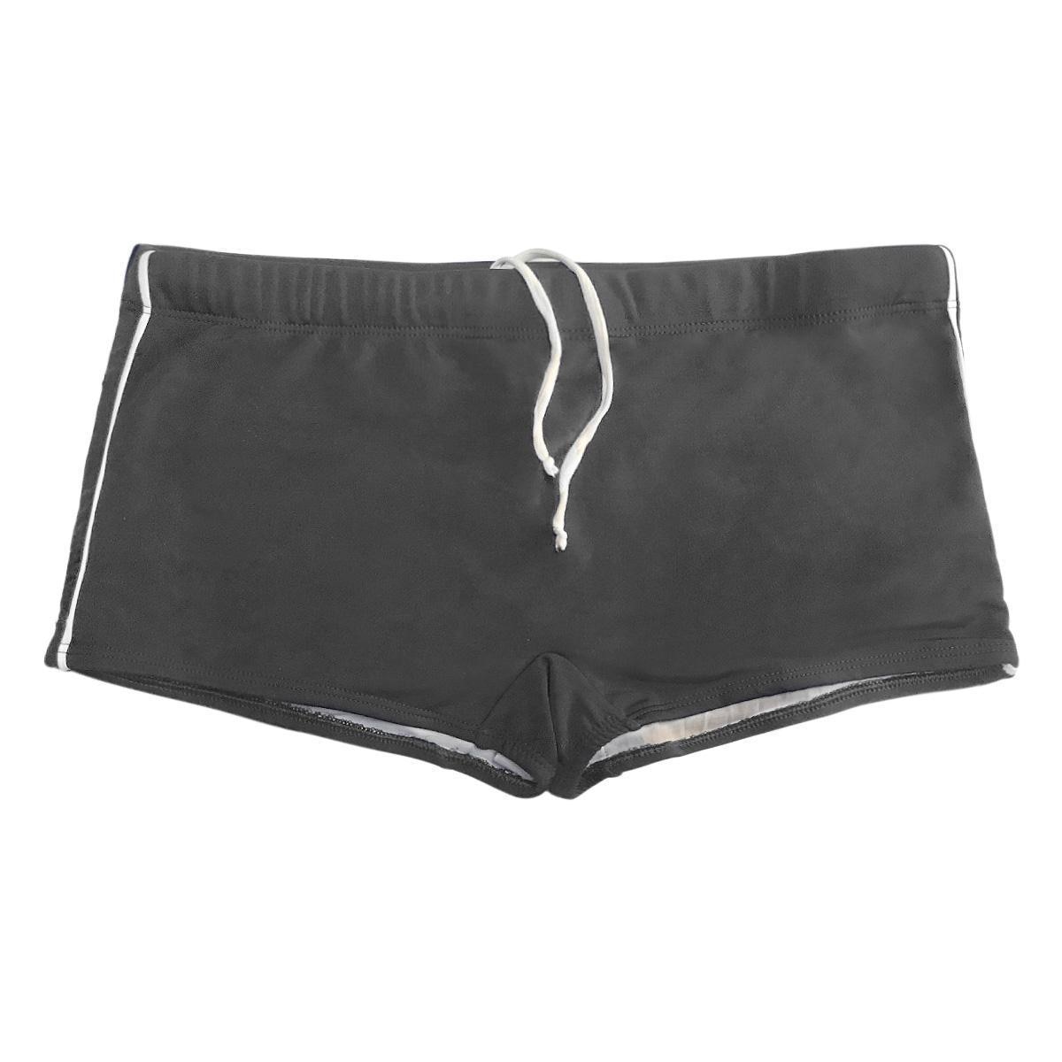 Sunga boxer masculina de praia Águas Claras lateral larga com cordão ...
