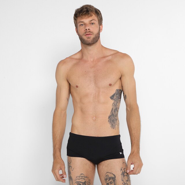 Sunga Boxer Reserva Lisa Galão - Preto Menor preço em Sunga Boxer Reserva Lisa Galão - Preto