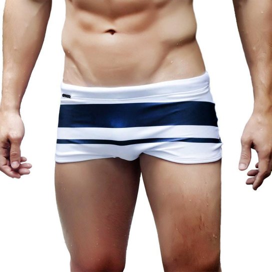 Sunga Boxer Two Lines Grigo Collection - Cinza Menor preço em Sunga Boxer Two Lines Grigo Collection - Cinza