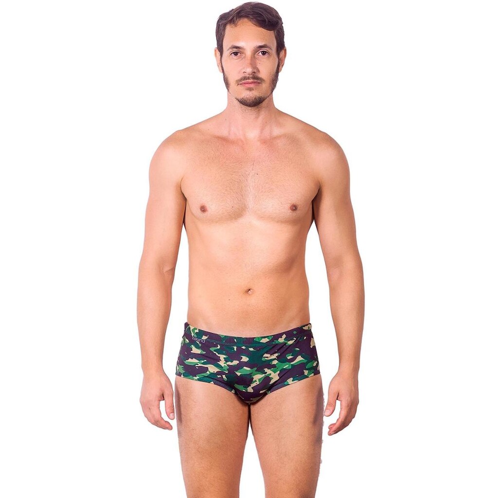 SUNGA CAMUFLAGEM MILITAR KAUNA COM FORRO E PROTEÇÃO UV 50+