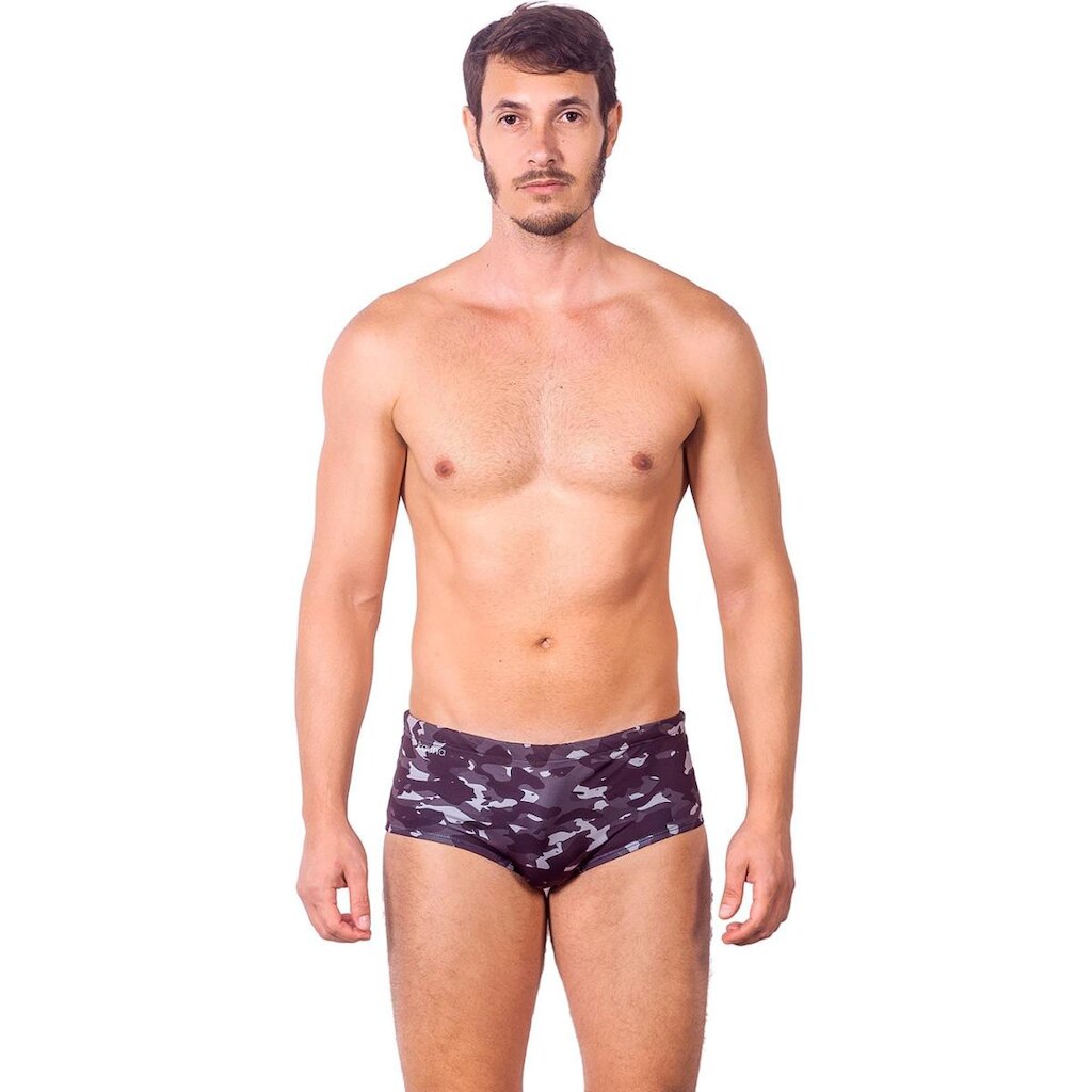 SUNGA CAMUFLAGEM NOTURNA KAUNA COM FORRO E PROTEÇÃO UV 50+