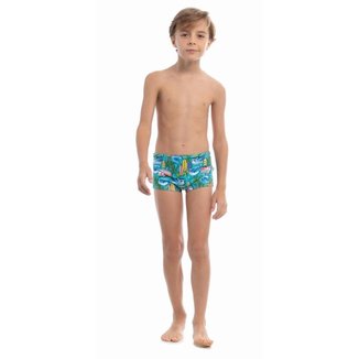 Sunga Infantil Boxer Estampa Praia Uv50+ Ceci 800728