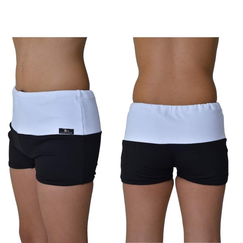 SUNGA INFANTIL BOXER PRETO E BRANCO