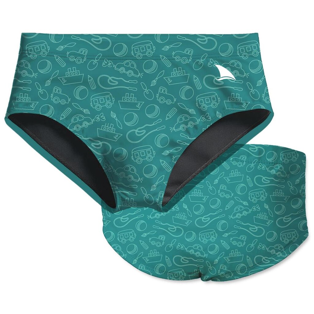 SUNGA INFANTIL CRAZY SEA COM FORRO E PROTEÇÃO UV 50+ KAUNA