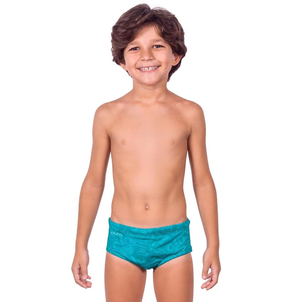 SUNGA INFANTIL CRAZY SEA COM FORRO E PROTEÇÃO UV 50+ KAUNA