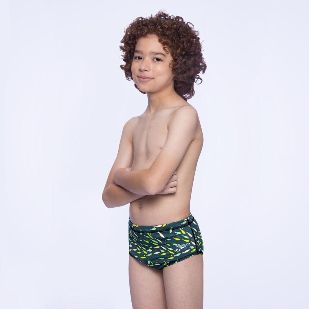 Sunga Infantil Tradicional Fish - VERDE MUSGO