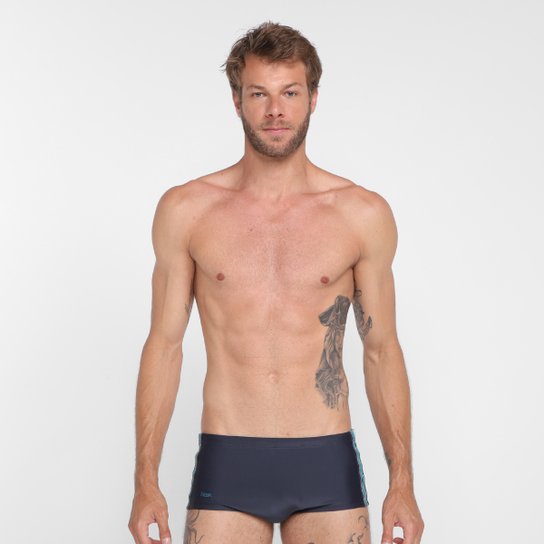 Sunga Larga Mash Com Fita Lisa - Cinza Menor preço em Sunga Larga Mash Com Fita Lisa - Cinza