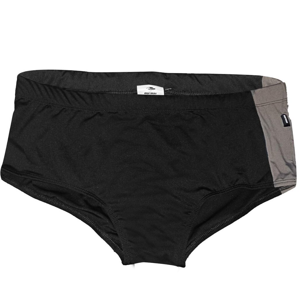 Sunga Mormaii Slip Preta Side Panel Cinza