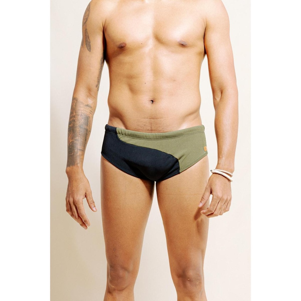 Sunga Slip Duo Preto Verde