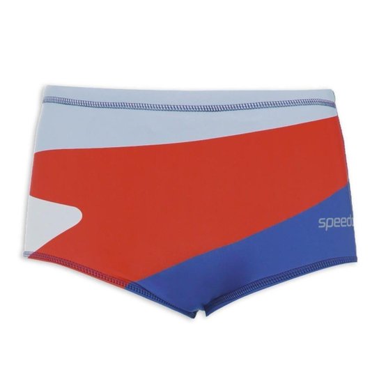 Sunga Speedo Boomerang Azul/Vermelho/Azul Claro Masculino - Azul