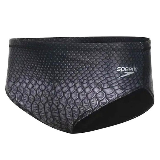 Sunga Speedo Classica Reptile Preto Masculino - Preto