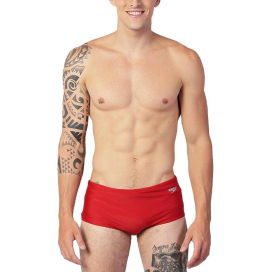 Sunga Speedo Solid - Vermelho Menor preço em Sunga Speedo Solid - Vermelho