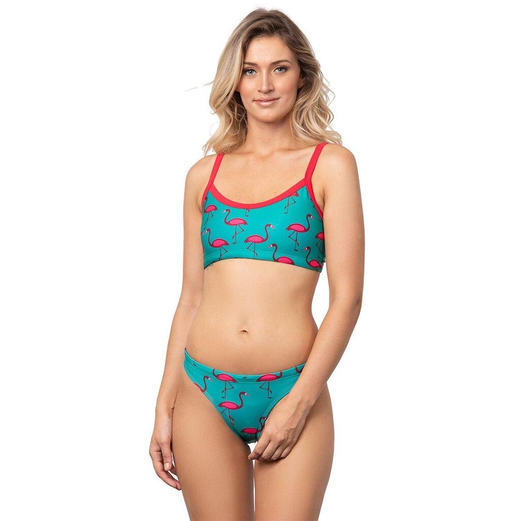SUNKINI FLAMINGO COM FORRO E PROTEÇÃO UV 50+ KAUNA