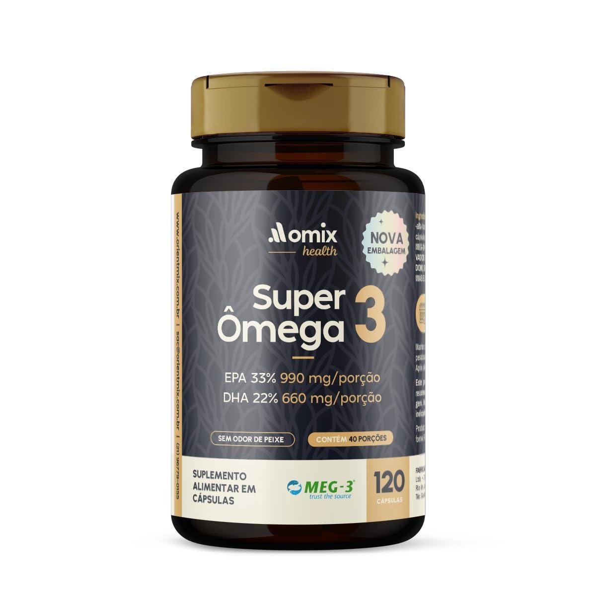 Super Ômega 3 - 120 Cápsulas - Omix