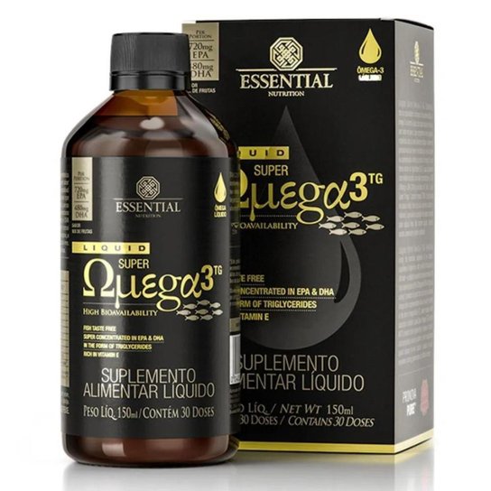 Super Omega 3 TG Mix de Frutas 150mL - Essential - Preto Menor preço em Super Omega 3 TG Mix de Frutas 150mL - Essential - Preto